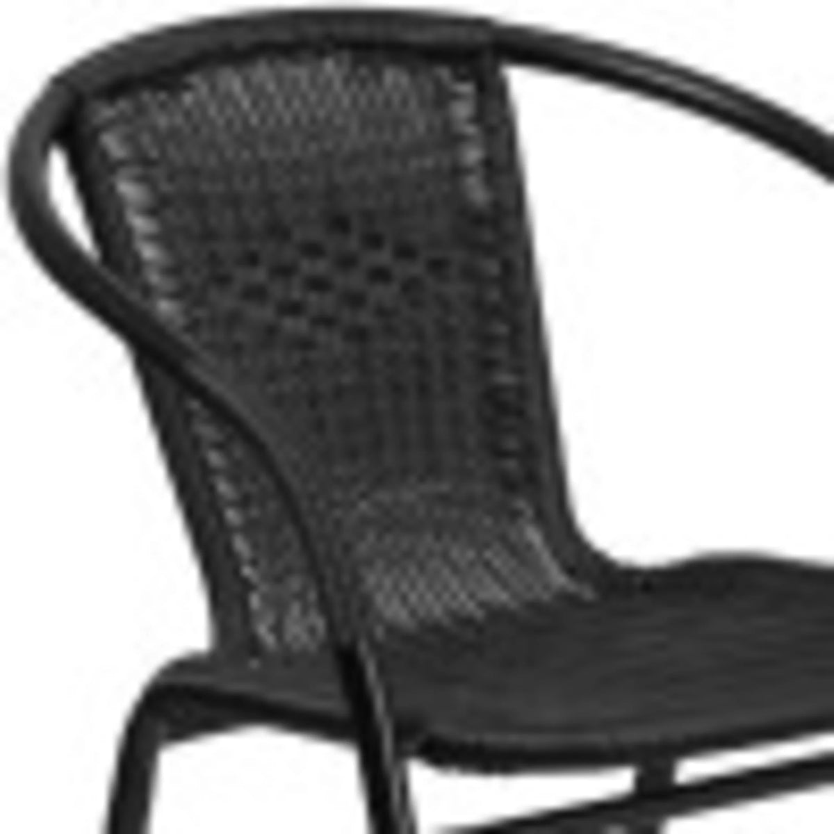 Flash Furniture Lila Indoor/Outdoor Stacking Rattan Patio Chairs, Set of 2, Beige