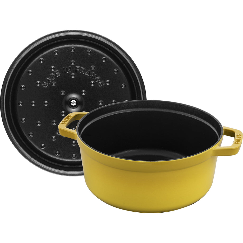 Staub Cast Iron 4-qt Round Cocotte - Matte Black