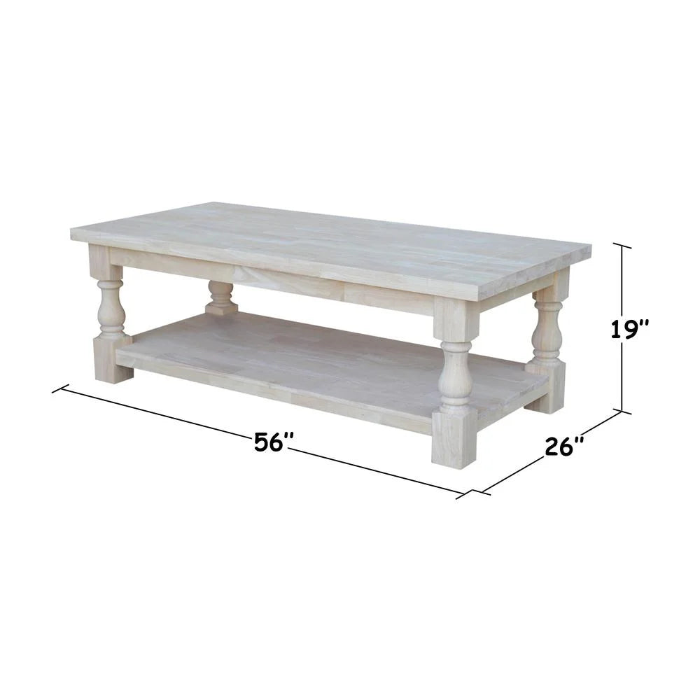 Tuscan Coffee Table  Unfinished
