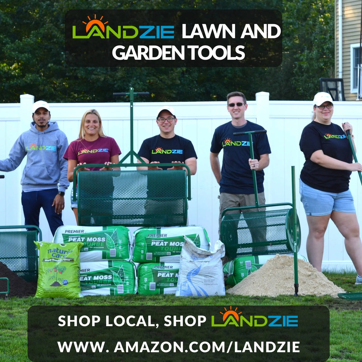 LANDZIE Drag Harrow Driveway Grader Landscape Power Rake for ATV, UTV, Tractor, Mower - 4 ft Reinforced Steel (Two 2 ft Sections) - Tow Behind Yard Lawn Leveling Tool with 4 ft Heavy Duty Chain