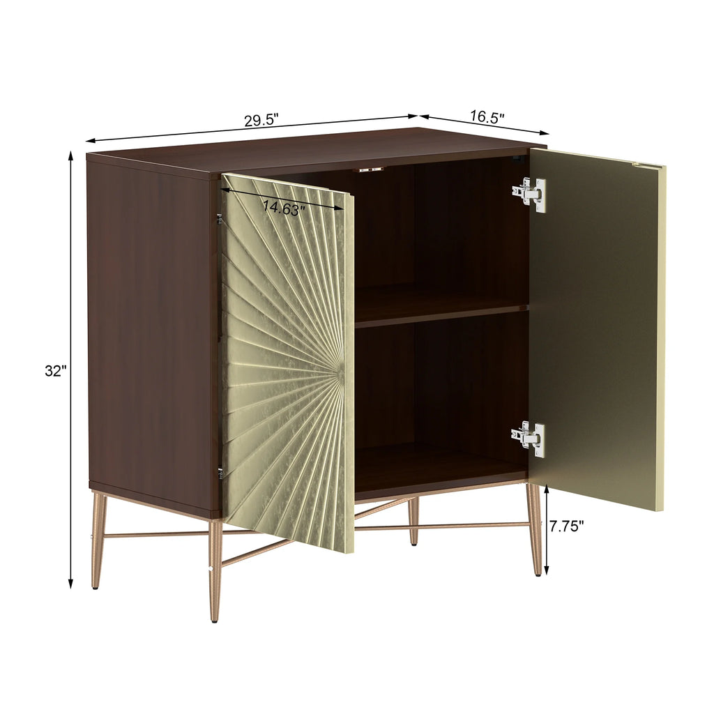 Clihome  2-Door Freestanding Locker Storage Accent Cabinet Blue