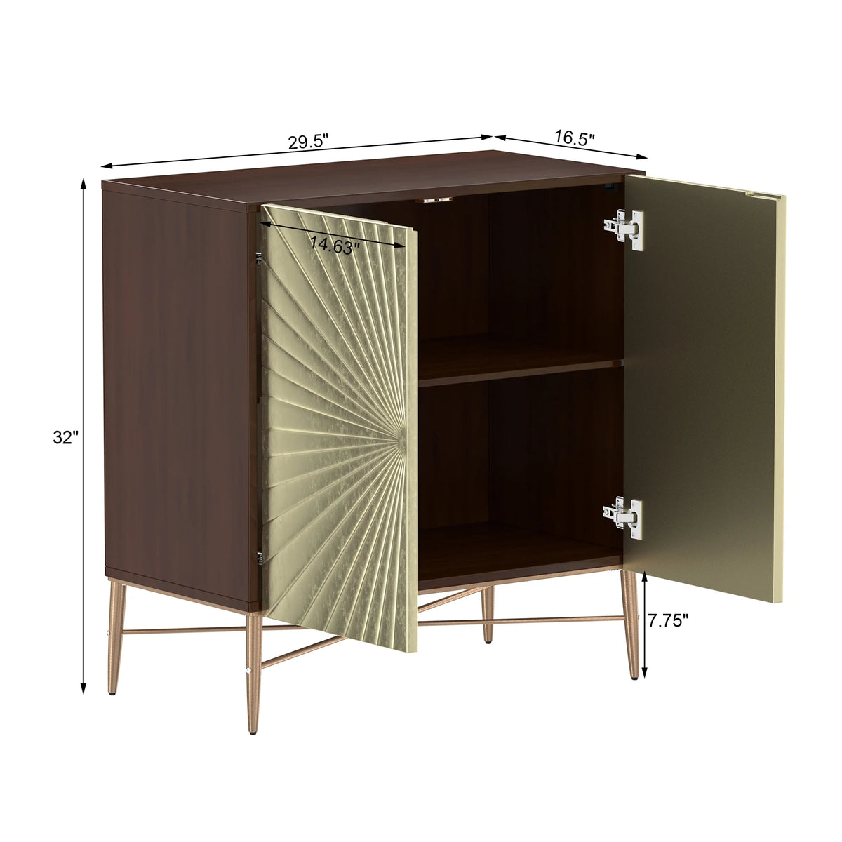 Clihome  2-Door Freestanding Locker Storage Accent Cabinet Blue