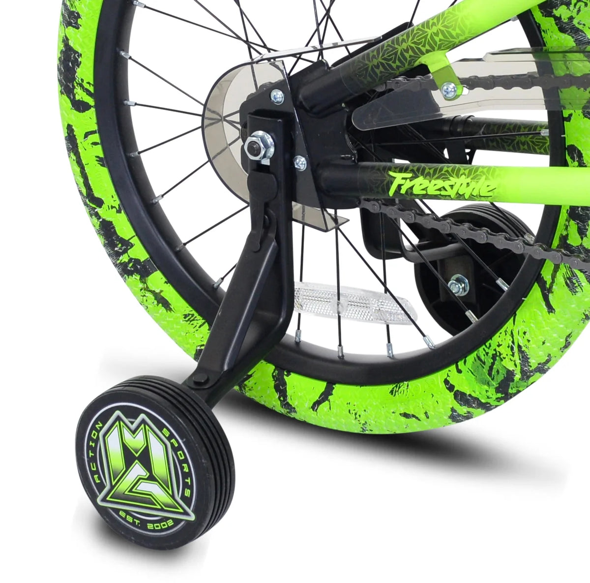 Bicycles 18" Madd Gear MG18 BMX Boy's Bike, Black and Green