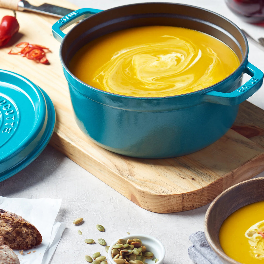 Staub Cast Iron 4-qt Round Cocotte - Matte Black