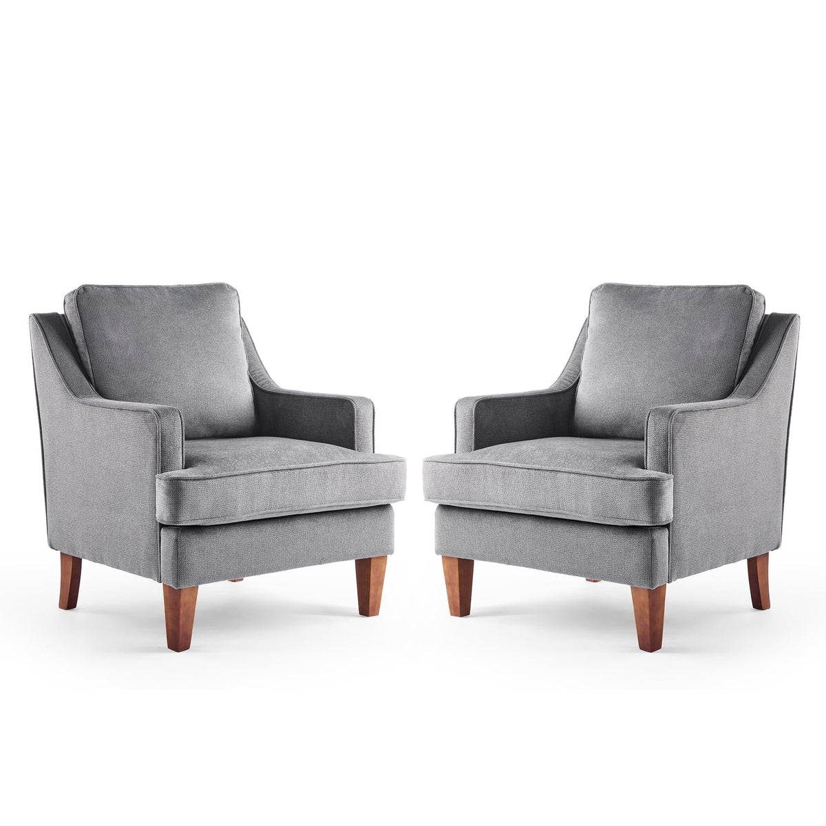 Ktaxon Fabric Accent Chair, Reading Armchair with Removable Cushion, Single Sofa with Extra Seat Depth for Living Room Bedroom Black