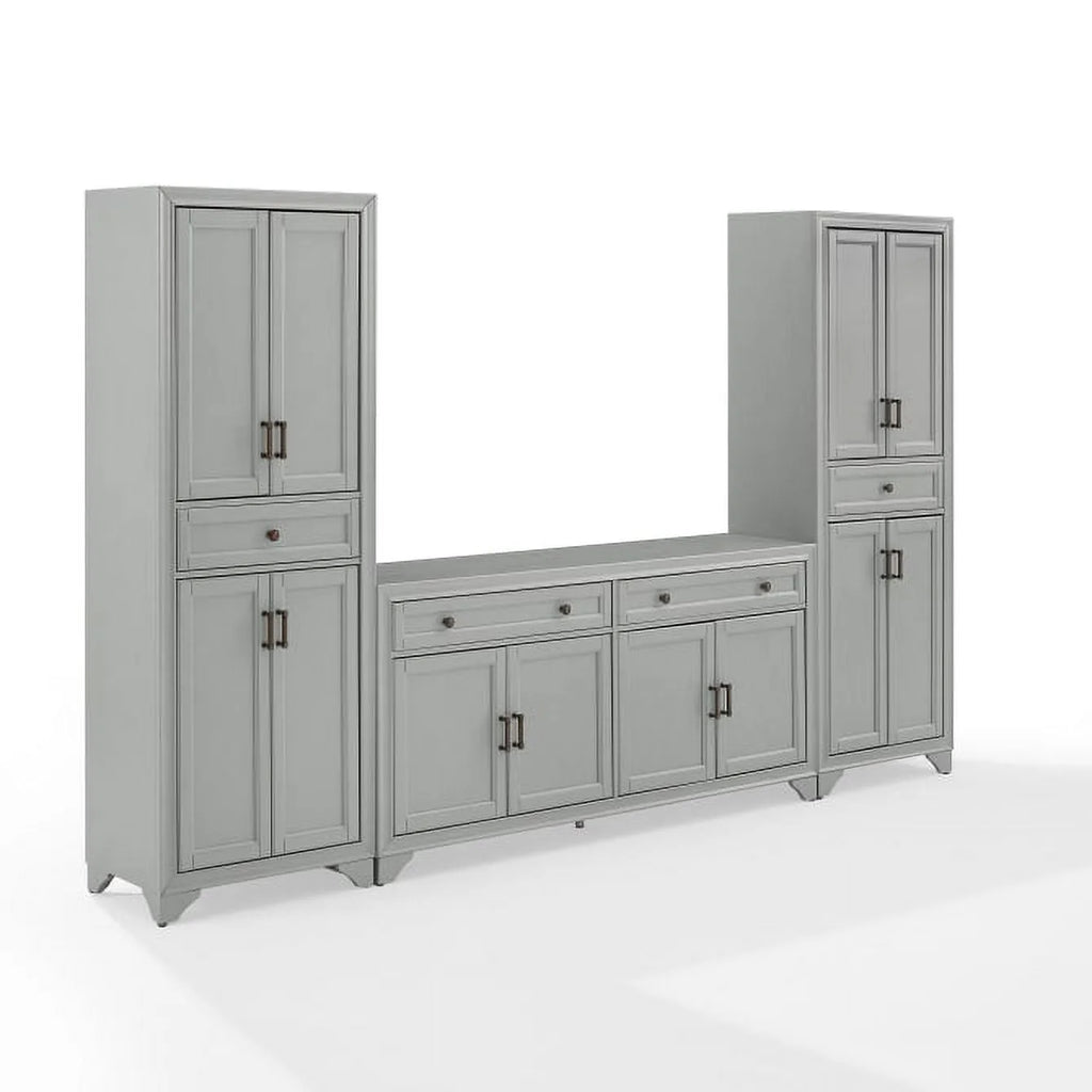 Crosley Tara 3 Piece Sideboard And Pantry Set