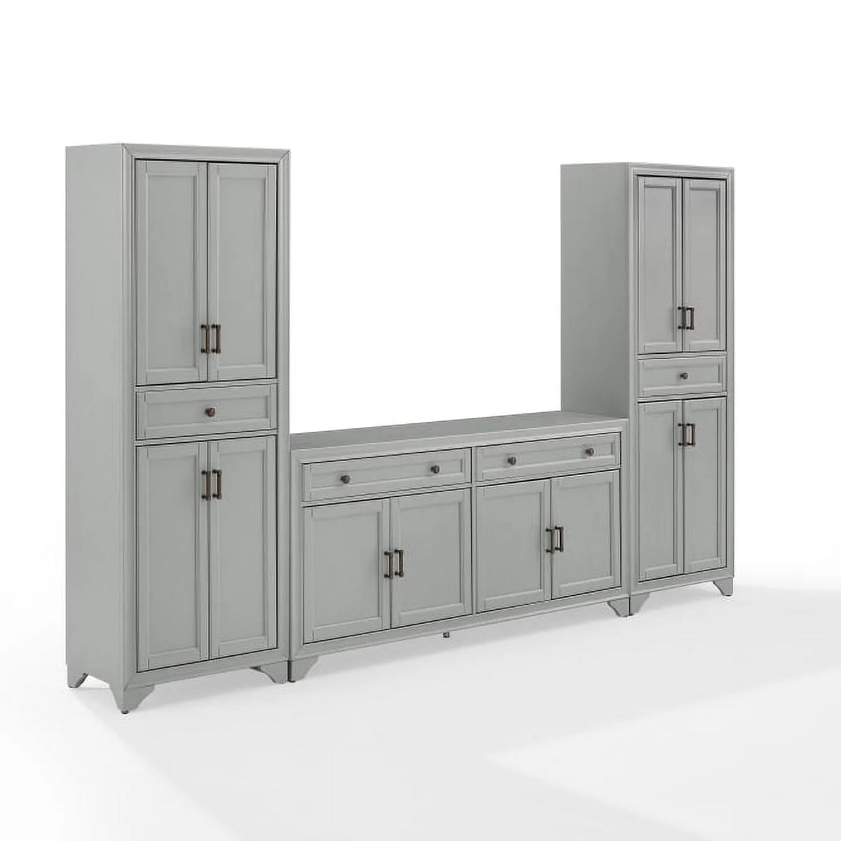 Crosley Tara 3 Piece Sideboard And Pantry Set