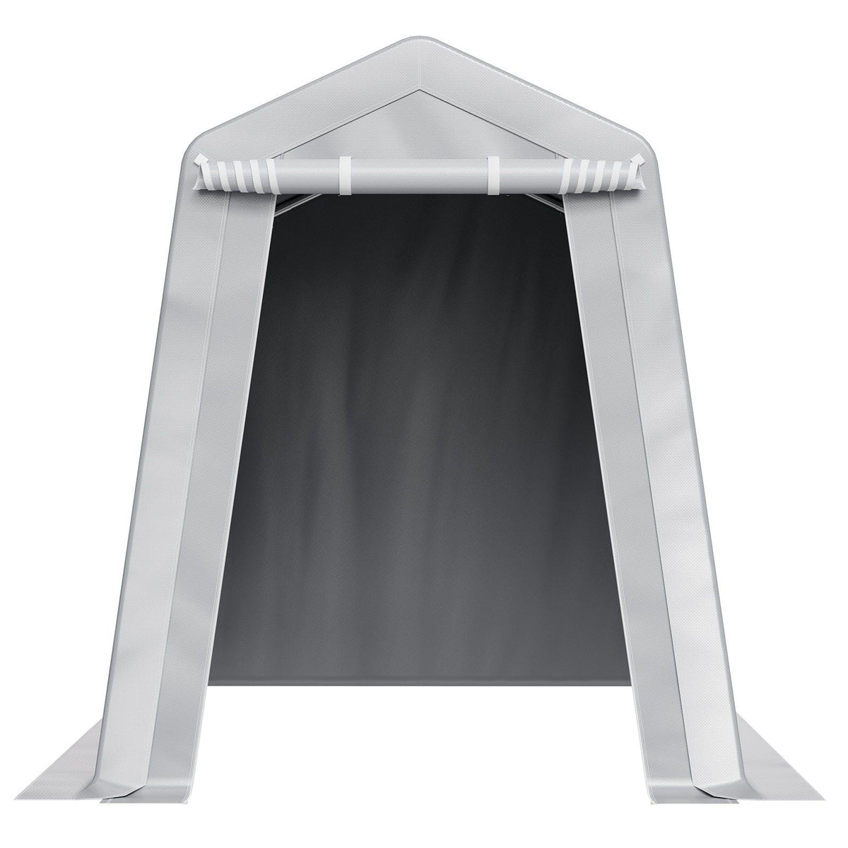 6X8ft waterproof portable canopy carport, metal frame yard tool storage tent, quick assembly weatherproof