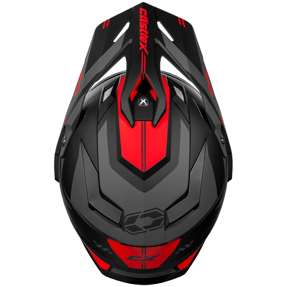 Castle X, 36-28152, Adult Dual Sport Snowmobile Helmet - Heated Shield - CX200 - WRATH - Matte Flo Orange, Small