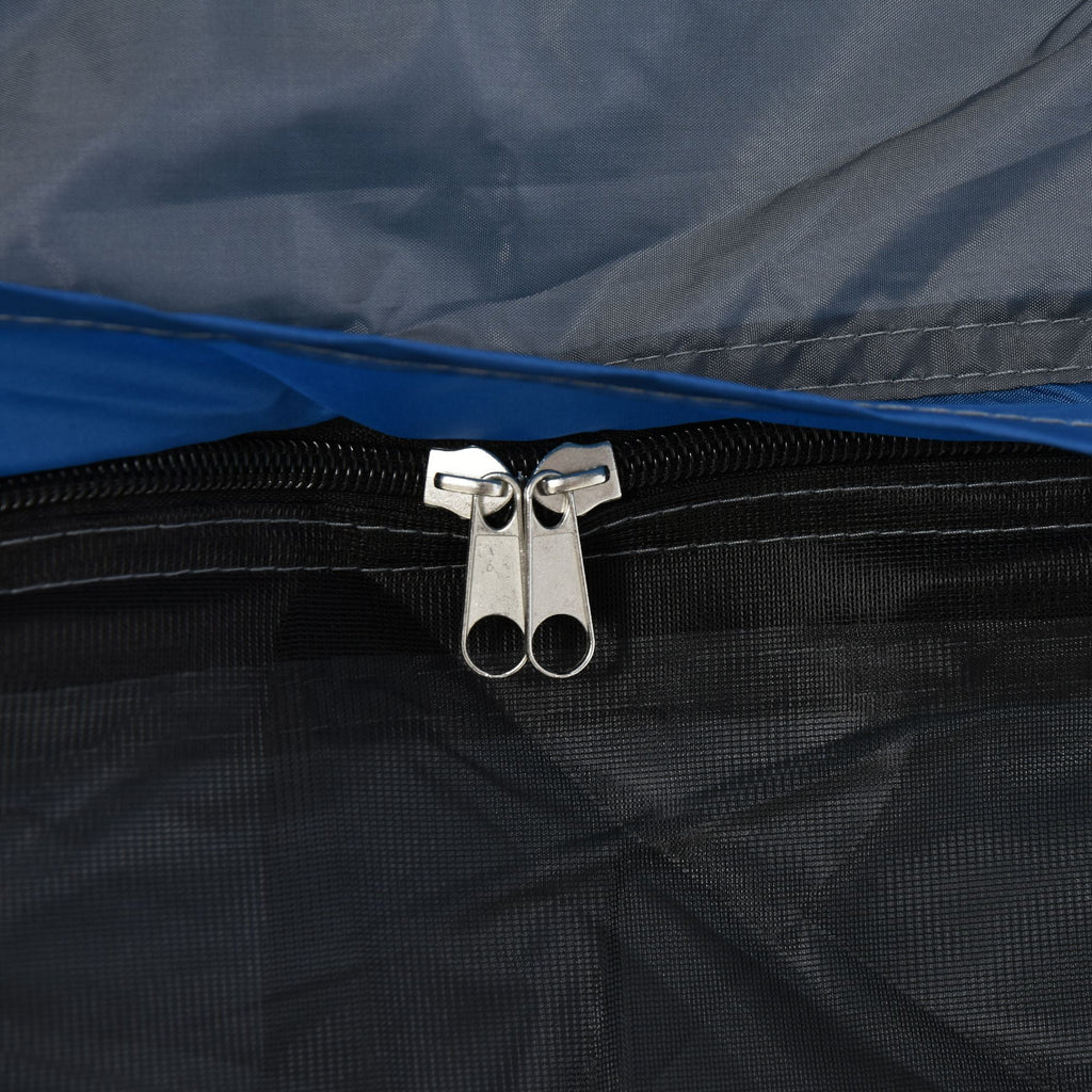 Outsunny Camping Tents 4 Person Pop Up Tent w/ Windows, Doors, Blue