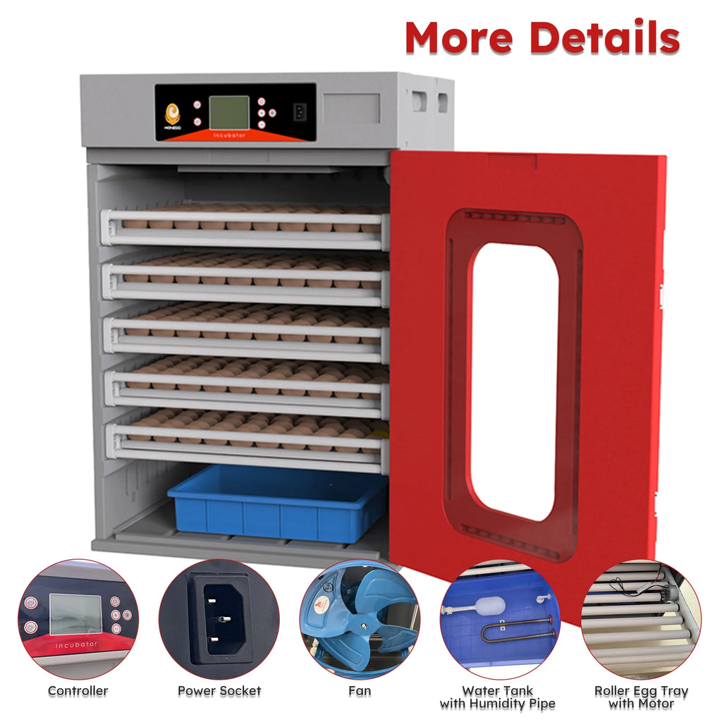 Montary 56 Egg Incubator: Auto Turning, Humidity Control & Water Refill for Chicken/Duck/Goose Eggs w/ Candler