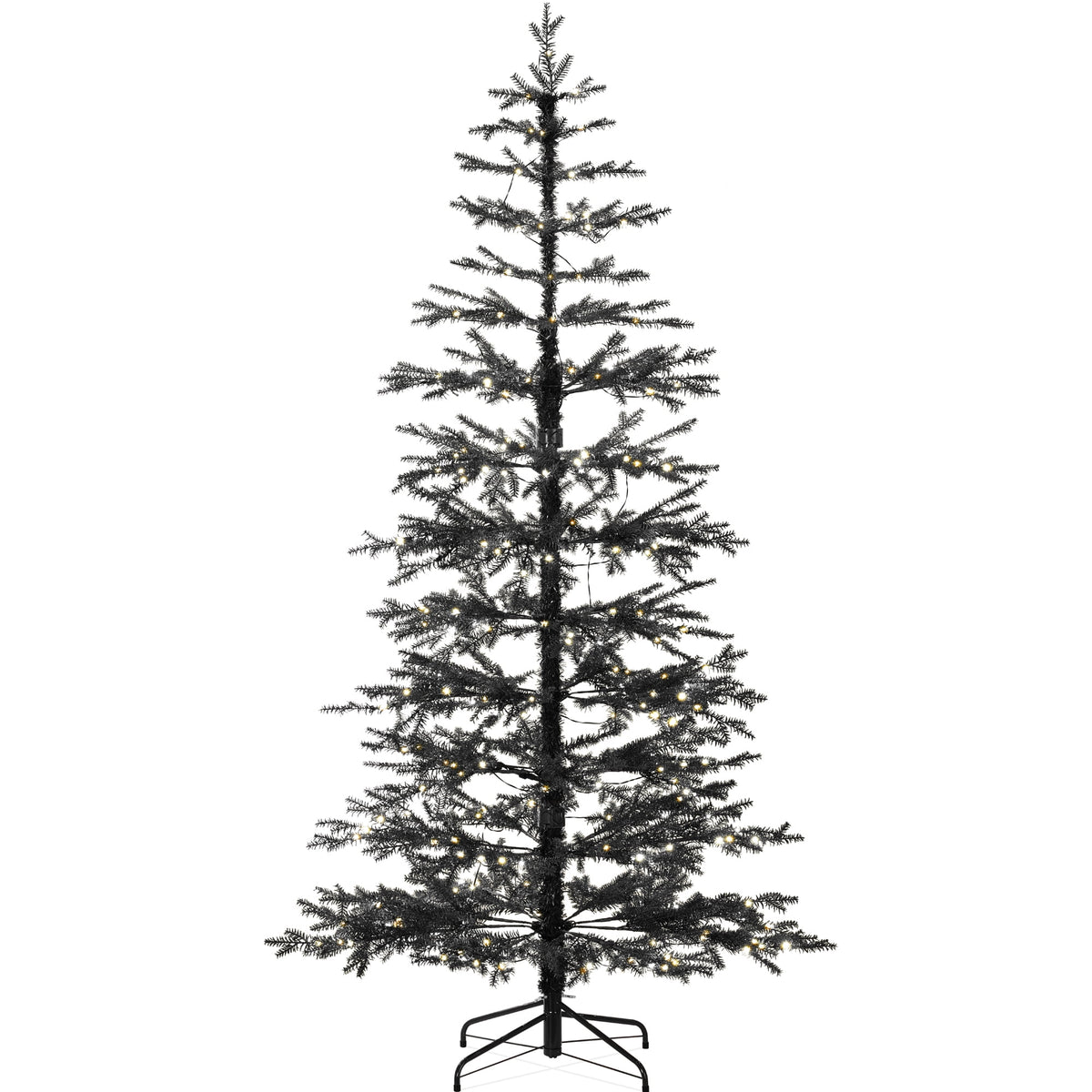 Best Choice Products 4.5ft Pre-Lit Sparse Christmas Tree w/ 100 2-in-1 LED Lights, Cordless Connection, Metal Stand