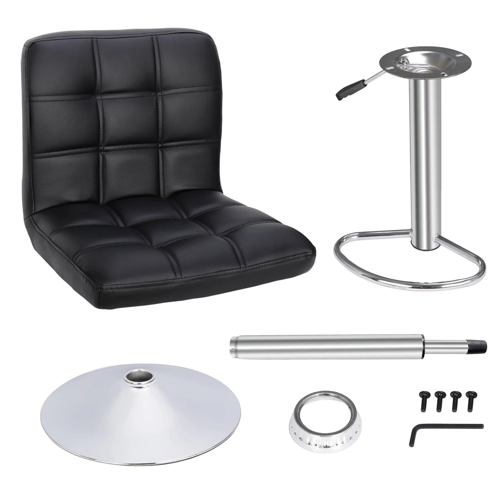 ZENY Height Adjustable Home Bar Stool Set 360-Degree Swivel, Set of 2