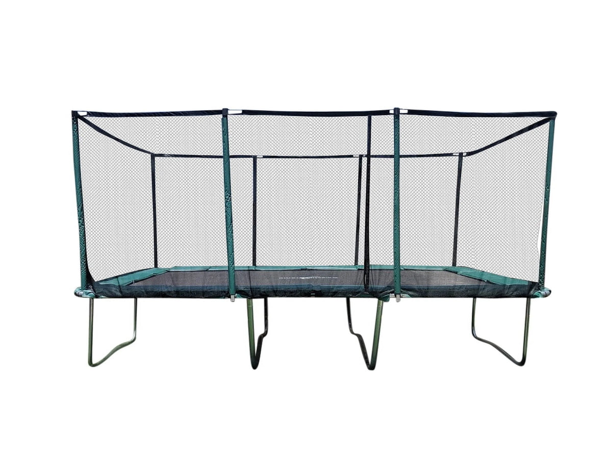 Galactic Xtreme 10x17 FT Outdoor Rectangle Trampoline with Net Enclosure 750Lbs Heavy Weight Jumping Capacity - Outdoor Gymnastics Trampolines for Adults and Kids