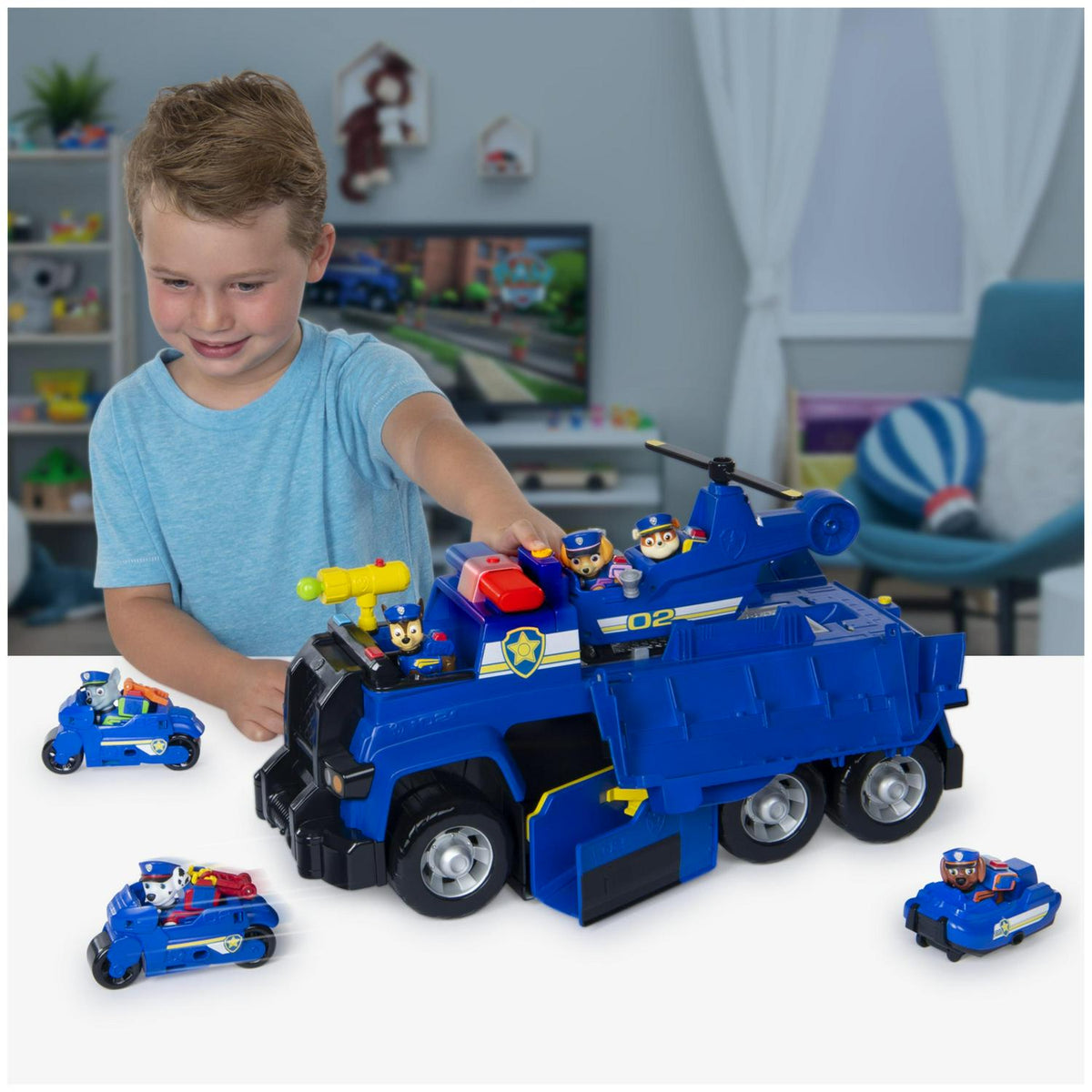 PAW Patrol. Chase's 5-in-1 Ultimate Cruiser with Lights and Sounds. for Kids Aged 3 and up
