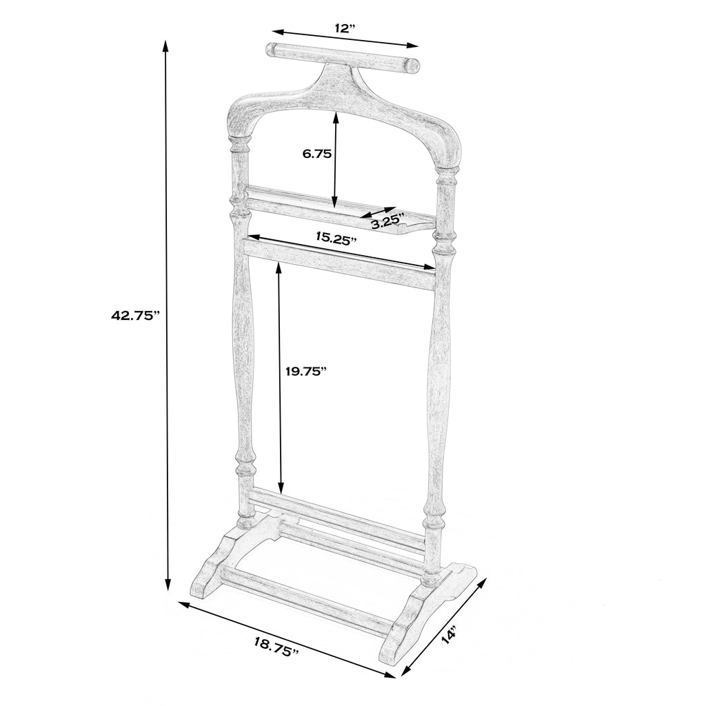 Butler Specialty Company Judson Wood Valet Stand In Olive Ash Burl