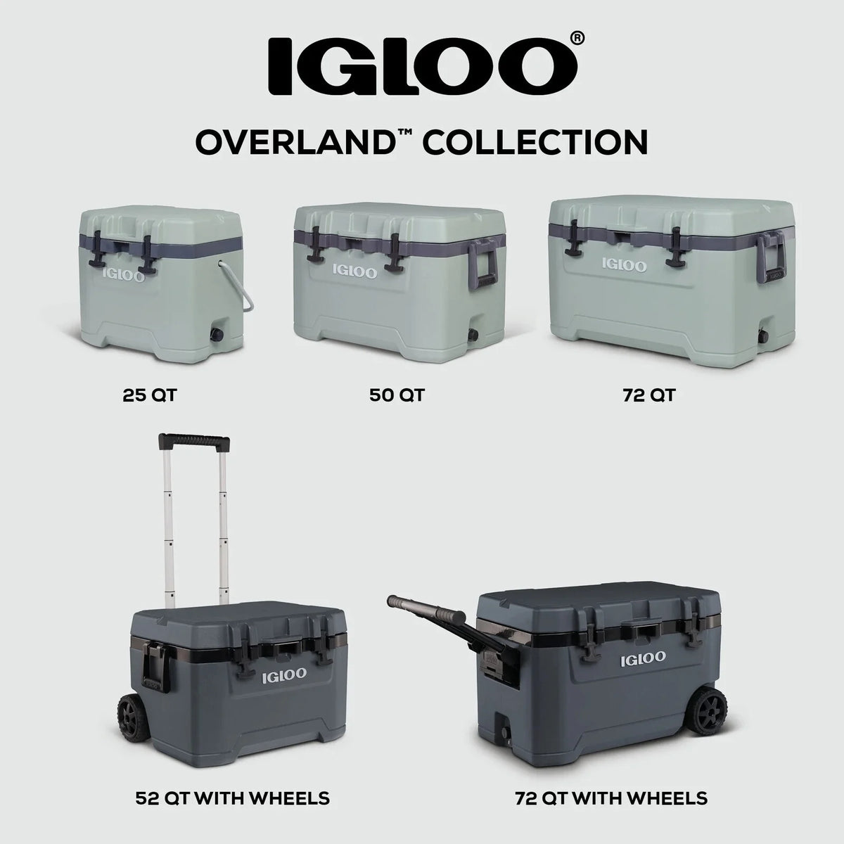 25 QT Overland Ice Chest Cooler, Green