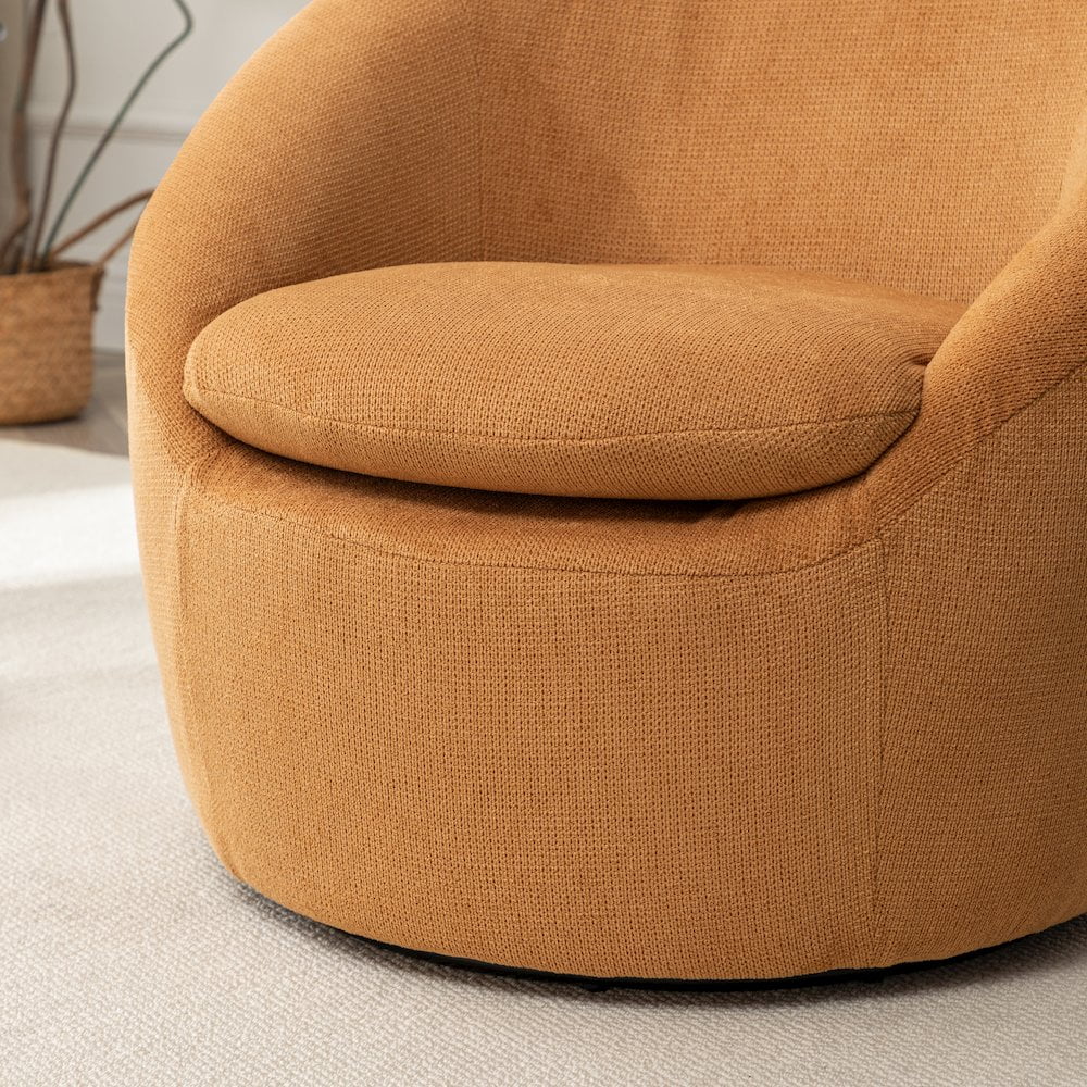 Roundhill Furniture Winnie Modern Barrel Chair, 360 Swivel