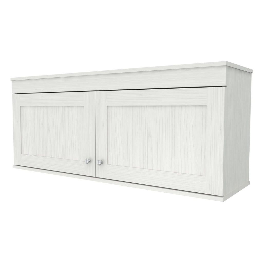 Inval Shaker Wall Mounted 2-Door Laminate Kitchen Cabinet 47"W, Washed Oak