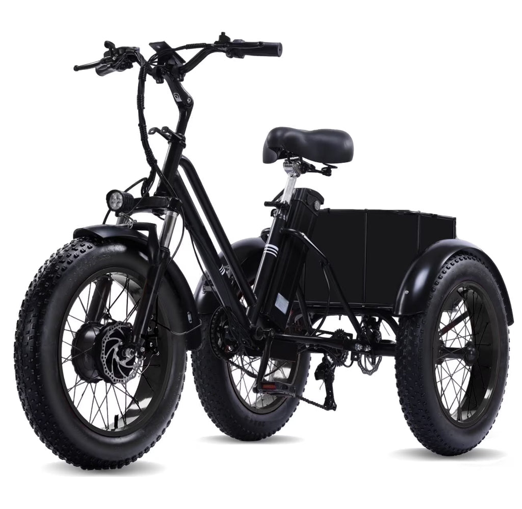 YEBEI Electric Tricycle for Adults Folding E-Trike Motorized Tricycle Electric 3 Wheels Trike Powerful 500W Motor Electric Tricycle 48V15AH Lithium Battery Max 20MPH 20*4.0 Fat Tire Orange