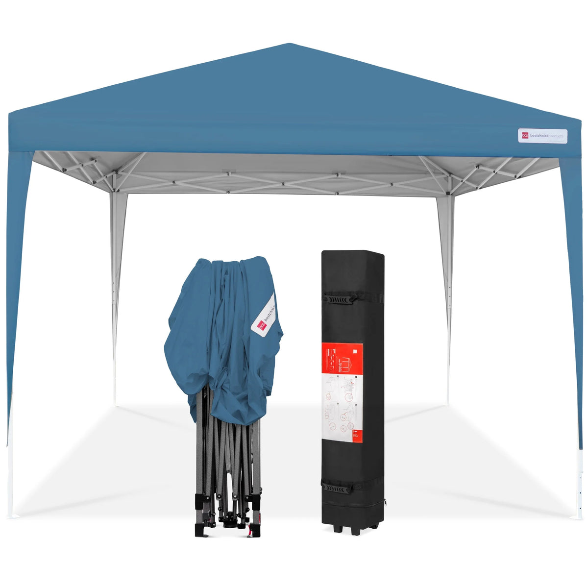 Best Choice Products 10x10ft Pop Up Canopy Outdoor Portable Adjustable Instant Gazebo Tent w/ Carrying Bag - White