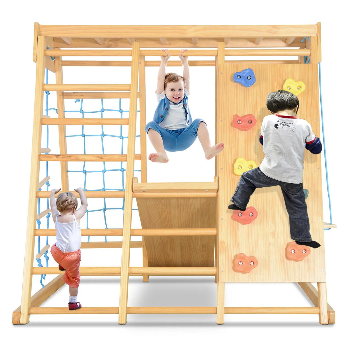 LALAHO 7-in-1 Indoor Playground Kids Playground Climbing Toys for Toddlers, Indoor Jungle Gym for Toddlers