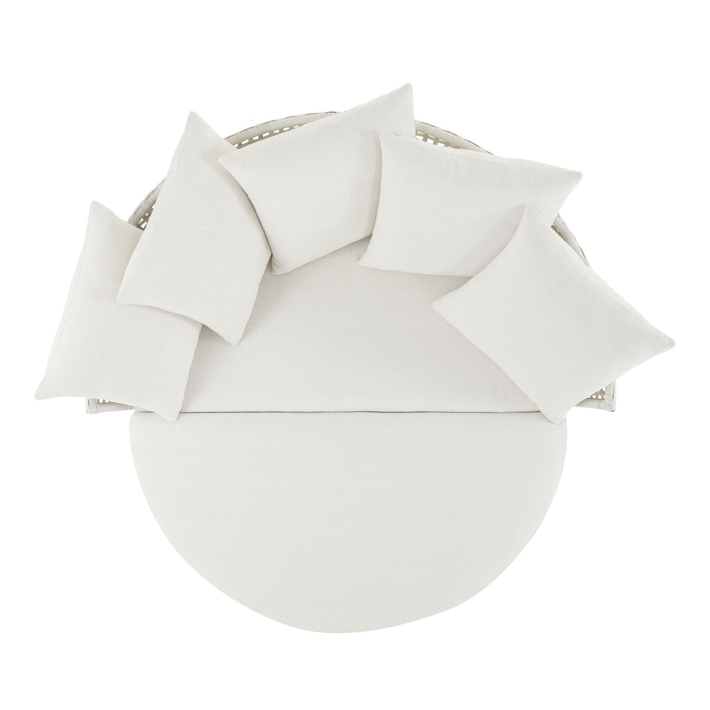 Mainstays Tuscany RIdge Outdoor Daybed - White with Cream