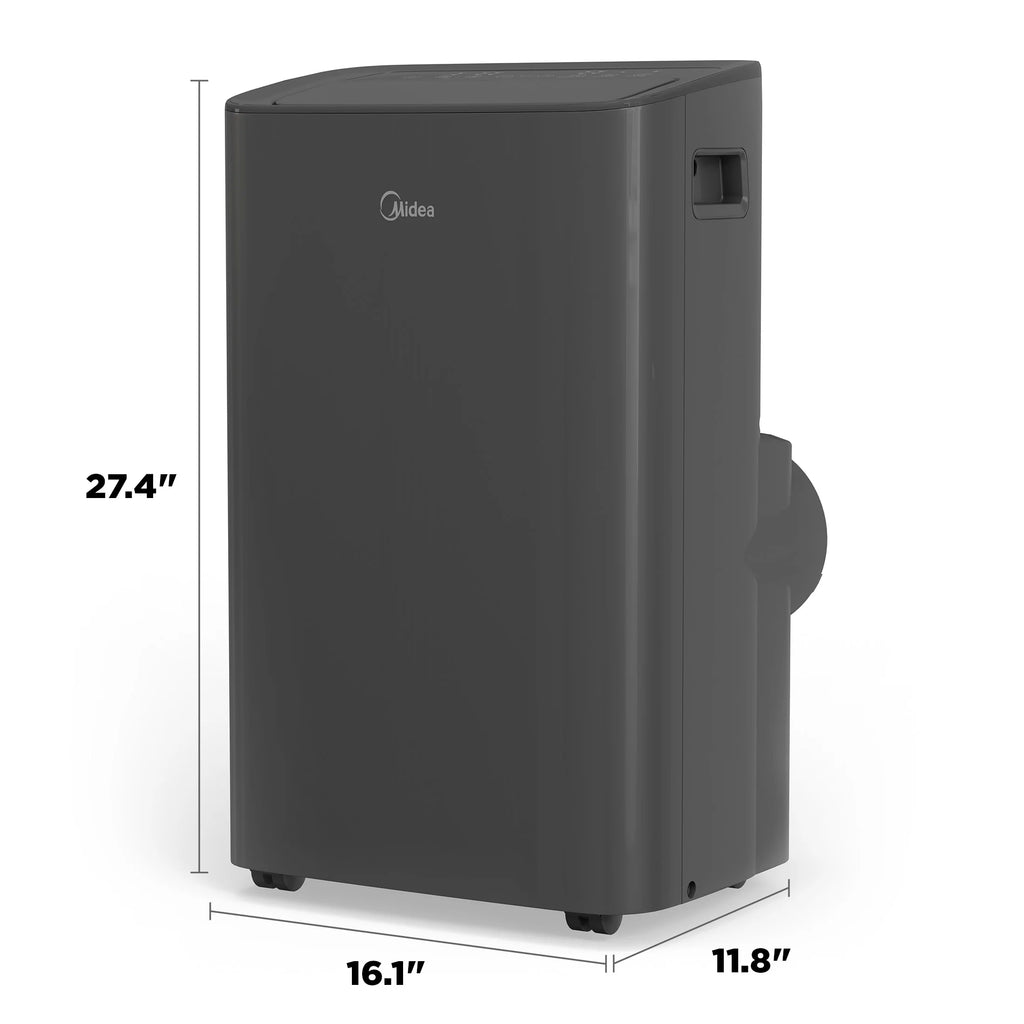 Midea 8,000 BTU, 115V, Smart Portable Air Conditioner, 250 Sq.Ft. MAP08S1XWGR-T, Gray, New
