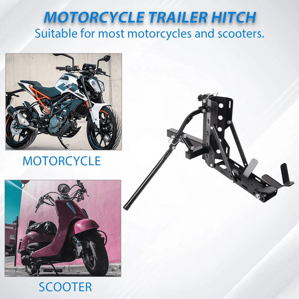 Kojem 800lb Motorcycle Trailer Hitch Carrier Tow Dolly Hauler Mount Rack 2 " Heavy Duty Steel