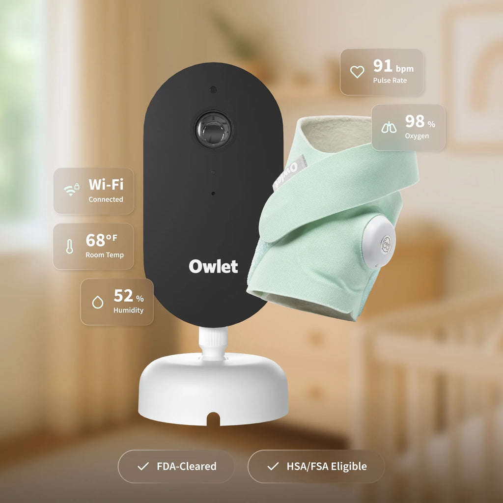 Owlet Dream Duo (3rd Gen) FDA-Cleared, All-in-One Smart Baby Monitoring with Sock & 2K HD Cam