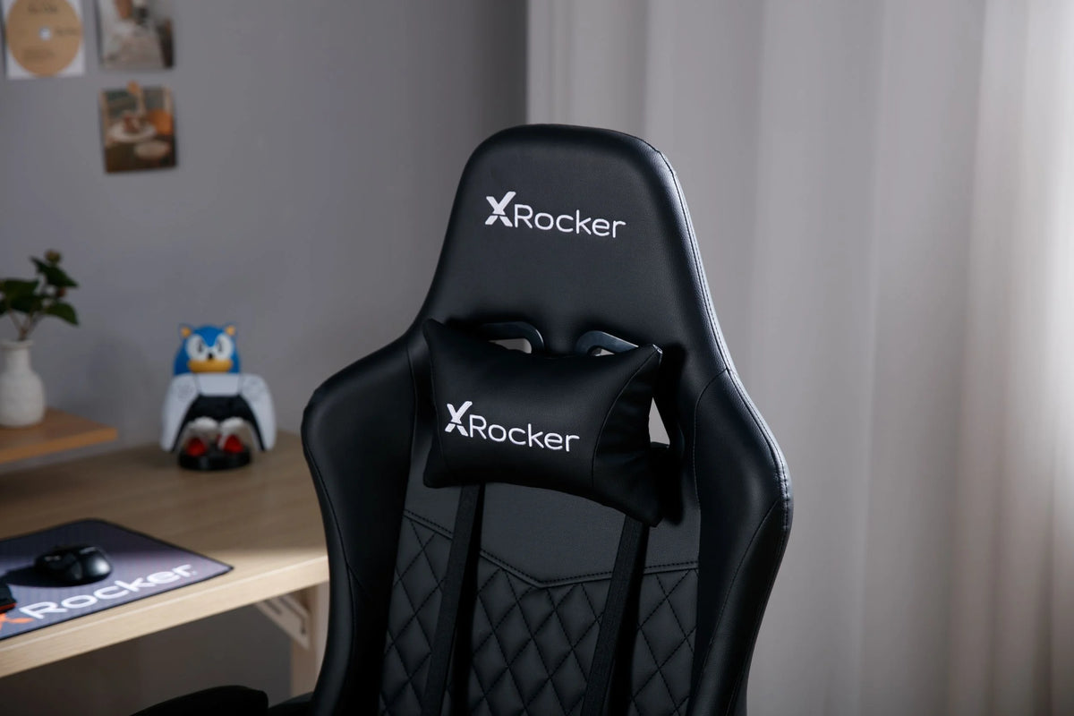 X Rocker Apex PC Gaming Chair with Massage Function and Footrest, Red
