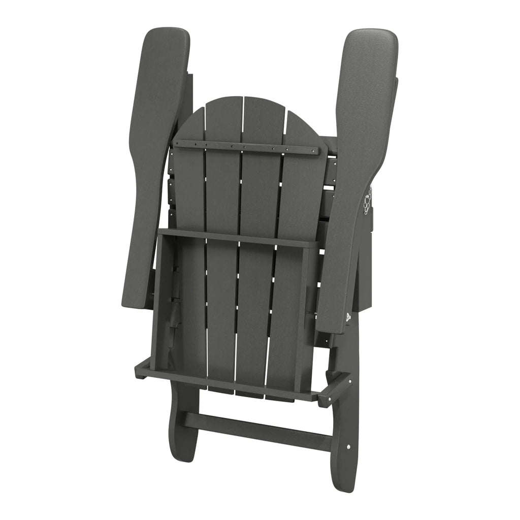 Westintrends Outdoor Folding HDPE Adirondack Chair, Patio Seat, Weather Resistant, Dark Brown