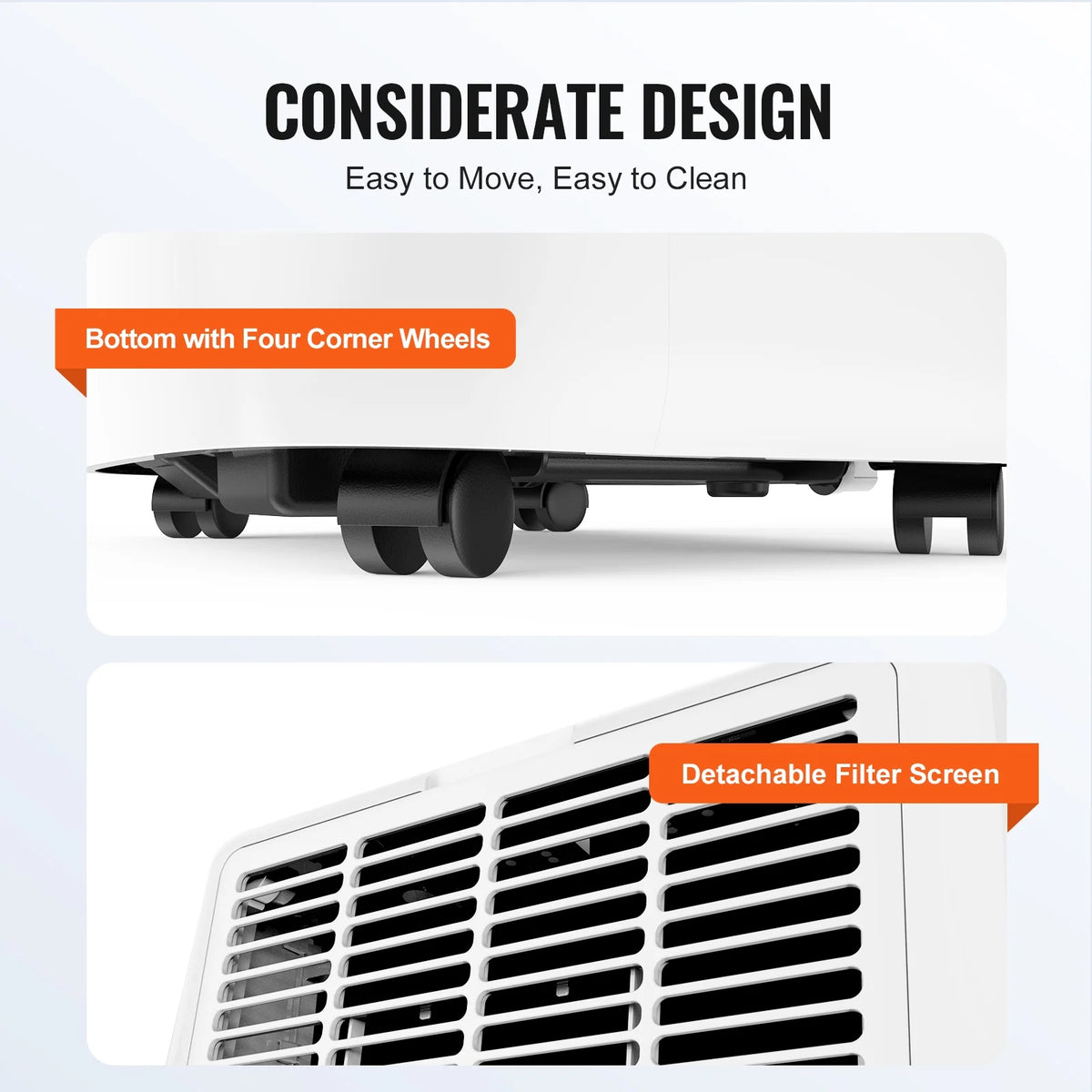 KFFKFF 14,000 BTU Mobile Air Conditioning Unit, Versatile 3-in-1 AC , Suits 550-700 Sq.Ft Spaces, Features Cooling, Dehumidifying, Fan Modes, Quiet Operation, and Comprehensive Accessories