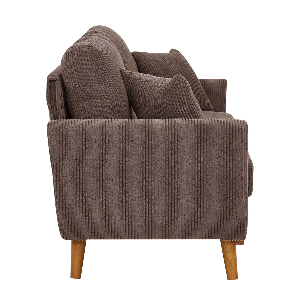 Aukfa 68" Small Sofa Couch Comfy Mid Century Modern Loveseat Sofa for Living Room Bedroom, Cream