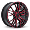 17x7.5 RTX Vertex Black Machined Red Wheel 5x112 (40mm)