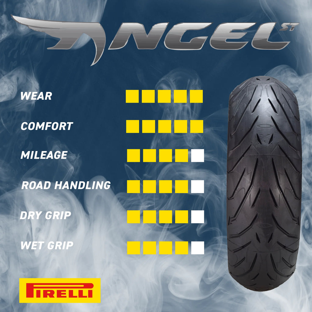 Pirelli Angel ST 120/70ZR17 (58W) Front & 180/55ZR17 (73W) Rear Motorcycle Tires