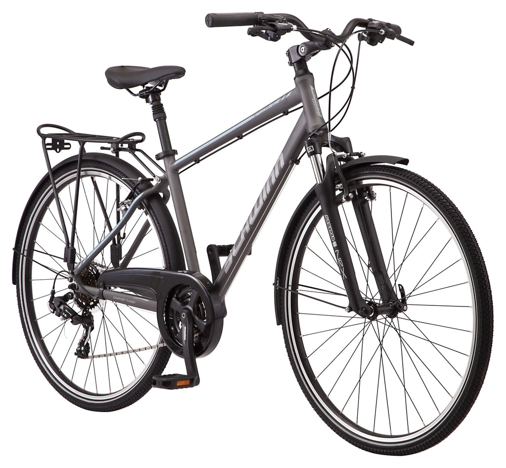 Schwinn Network 6c Hybrid Bike, 21 Speed, 19.5 inch Frame, 700c Wheels, Gray