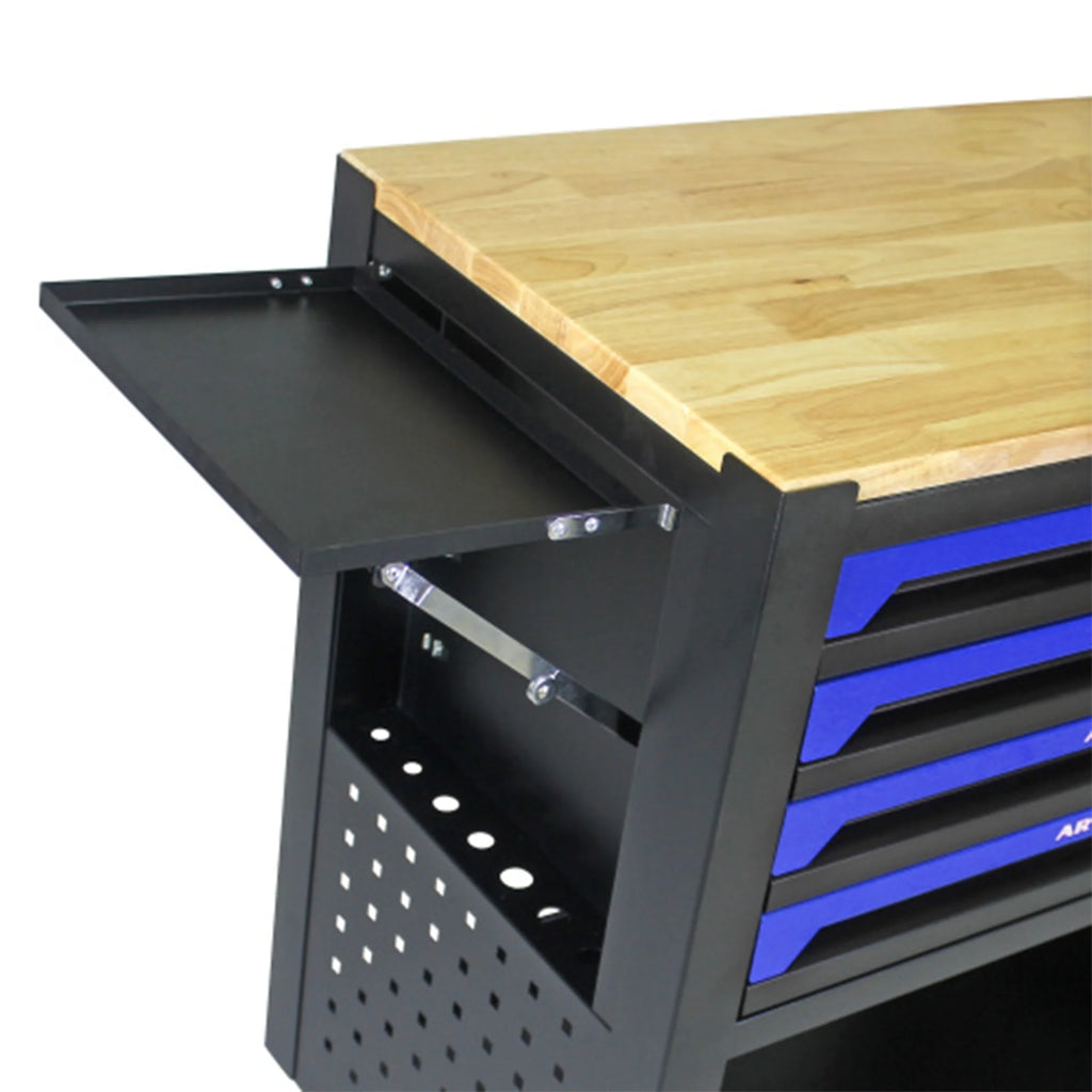 ARTMAN 4-Drawer Tool Cart with Wheels and Drawers ,Wood Top Tool Box Cart for Workshop Warehouse Garage