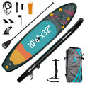 LNOW 10'6 Inflatable Stand Up Paddle Board  6' Thick SUP Paddle Board with Paddleboard Accessories Triple Action Pump
