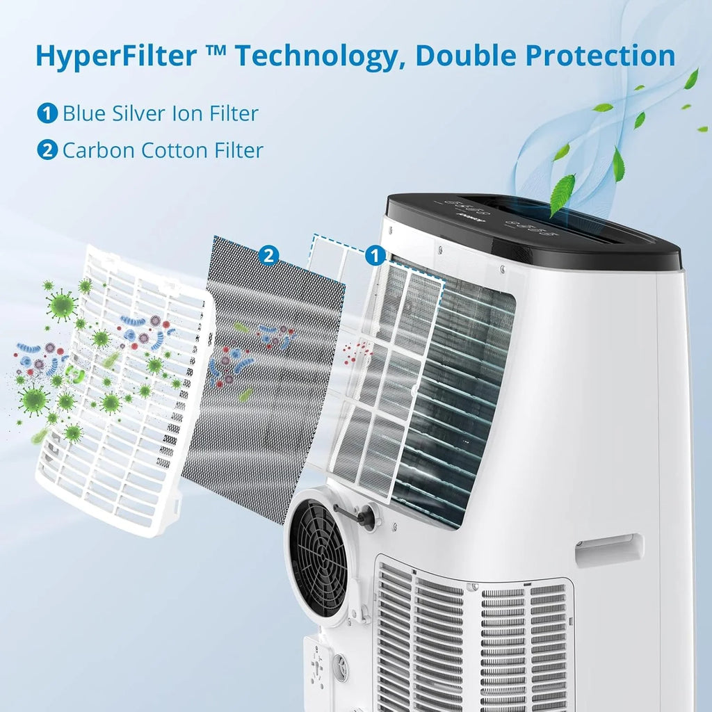 GAOMON 14000BTU Portable Air Conditioners Cool up to 750 Sq Ft, 3 in 1 Portable AC Units for Rooms with Fan & Dehumidifier, Remote Control, Sleep Mode, 24H Timer, Window Vent Kit,White