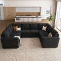 Honbay Convertible Velvet Sofa Bed with Pull-Out Couch Bed and Storage, Black