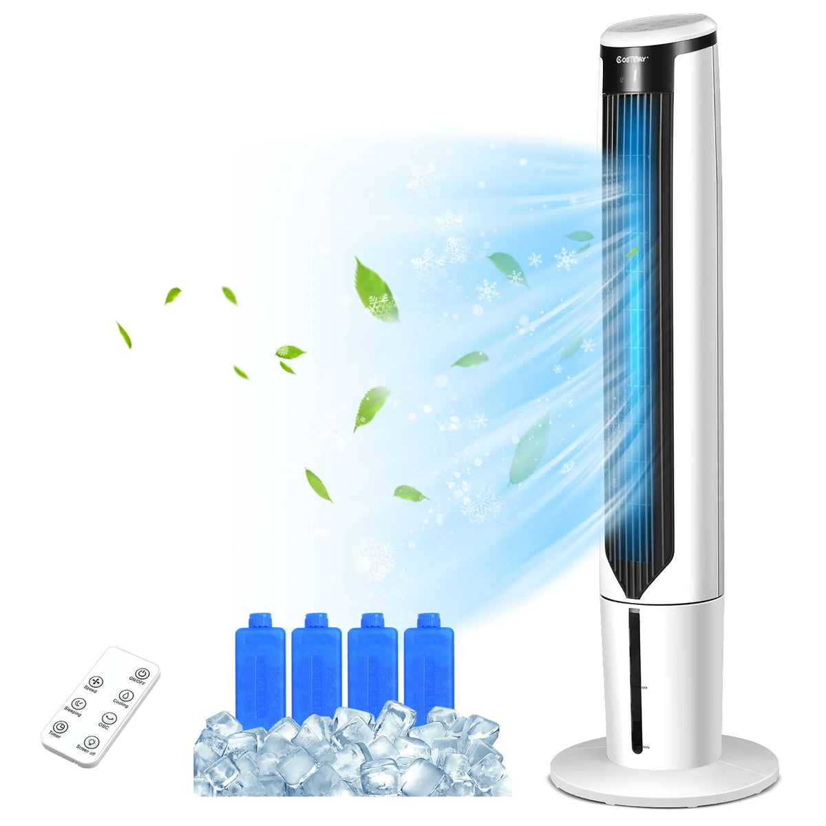 Costway 41'' Evaporative Air Cooler Quiet Cooling Oscillating Fan with Remote Control