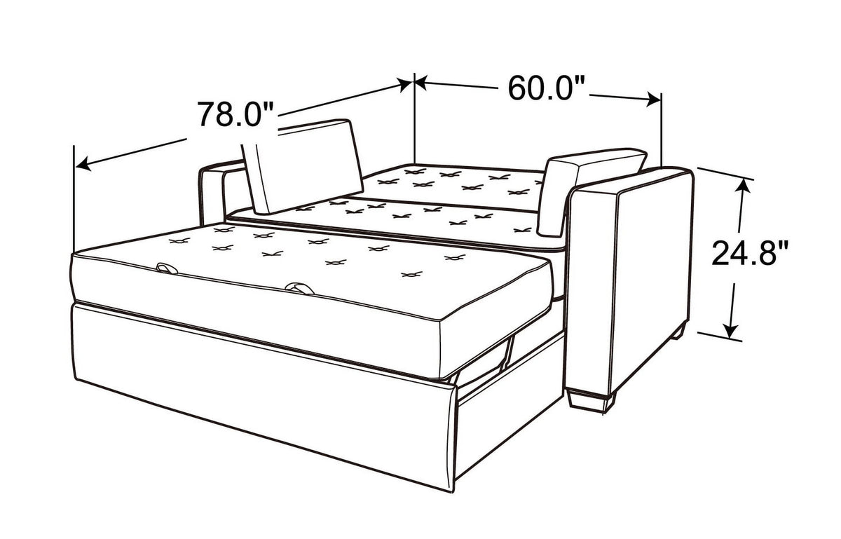 Serta Dream Convertibles Monroe Modern Polyester Convertible Queen Sofa Bed with Pillows Grey