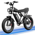 1500W MTB Electric Bicycle 48V 20Ah Removable Battery E-Bike Electric Bike for Adults 20" Fat Tire Electric Motorcycle, Shimano 7 speed Full Suspension Mountain Bike UL2849