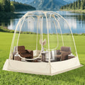 TABU Pop Up Bubble Tent, Sports Tent for 6-7 People, Portable Weatherproof Clear Tent, 10 x 10 ft