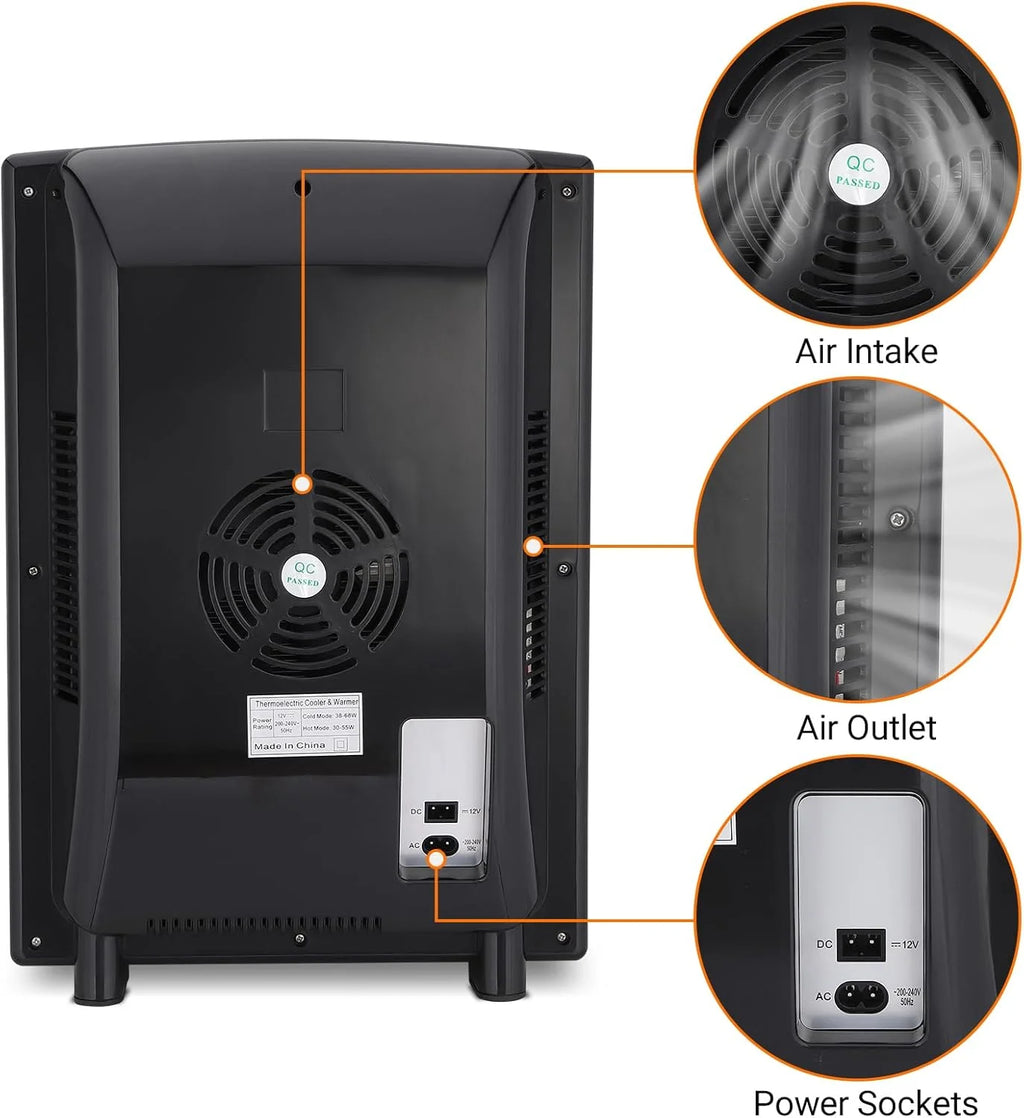 Garvee 25L Reptile Incubator for Hatching Eggs - Portable Scientific Laboratory Incubator, Temperature Controlled 10C-60C for Small Reptiles, Cooling and Heating Digital Incubator, 12V/110V Black