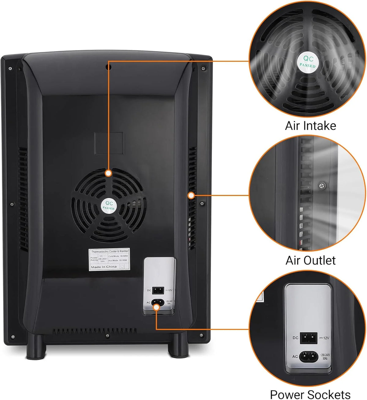 Garvee 25L Reptile Incubator for Hatching Eggs - Portable Scientific Laboratory Incubator, Temperature Controlled 10C-60C for Small Reptiles, Cooling and Heating Digital Incubator, 12V/110V Black