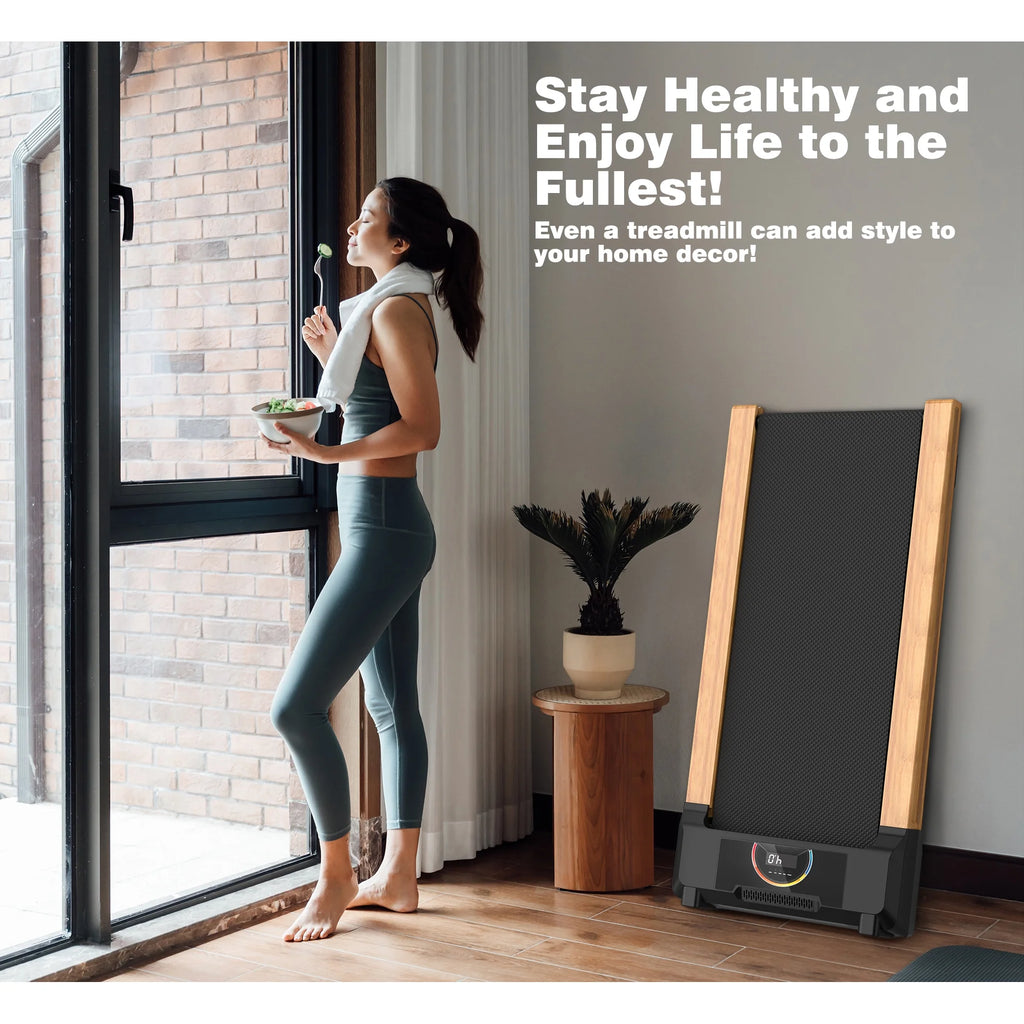[TREADMILL CLEARANCE] FYC 2.5HP Folding Treadmill with Adjustable Height Desk & Incline - Compact Electric Treadmill Bluetooth Speaker for Running Walking Foldable Portable  (Silver)