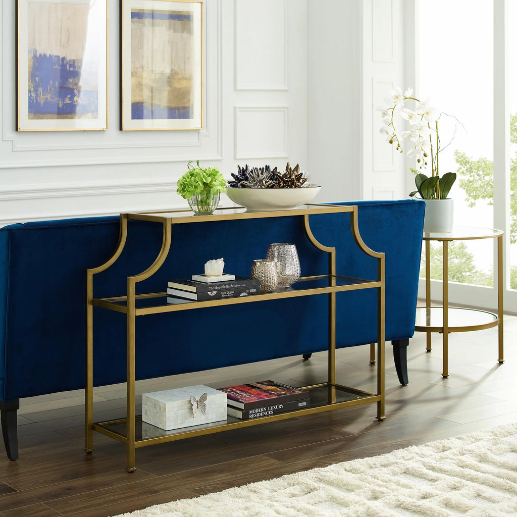 Crosley Furniture Aimee Glass Console Table