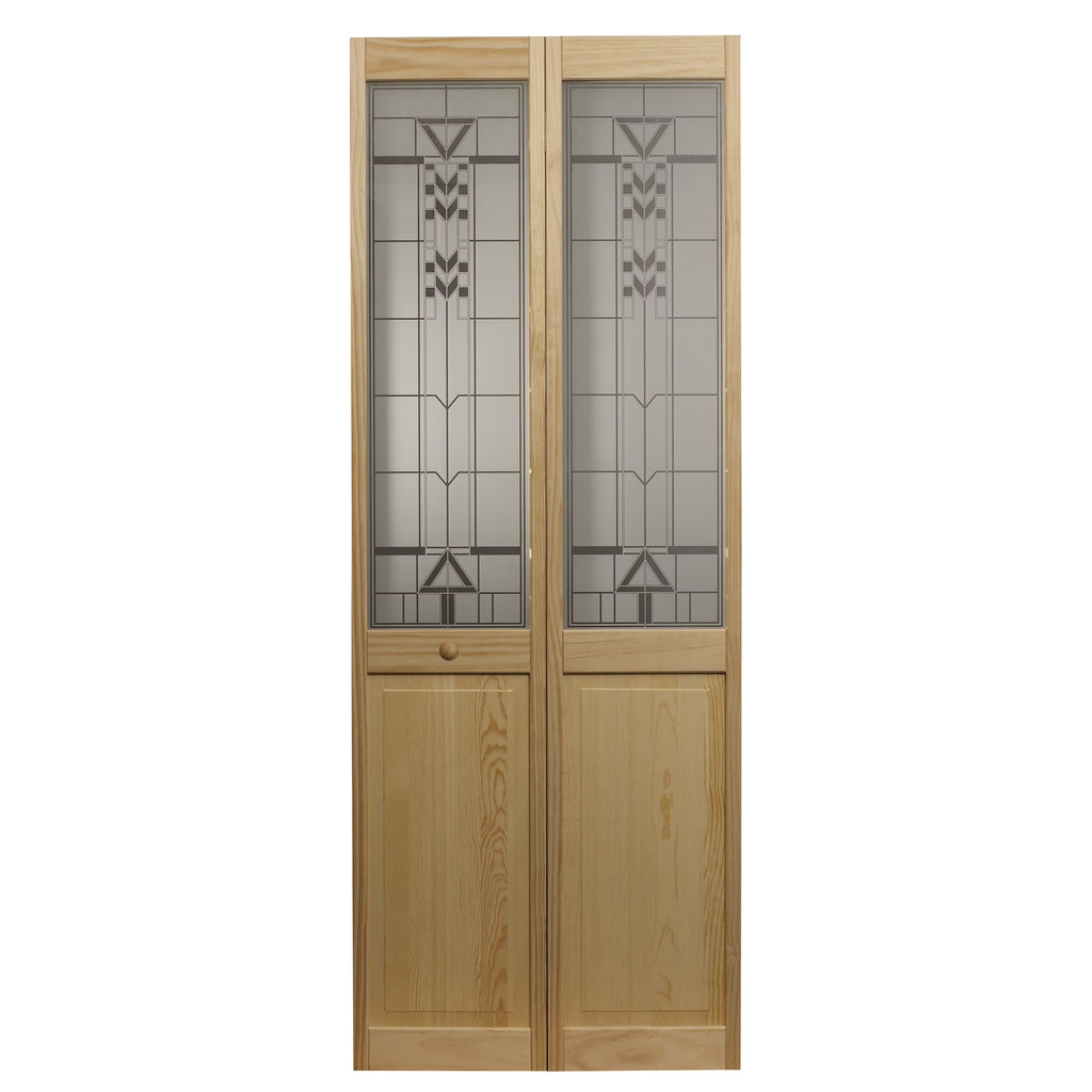 AWC Model 147 Sedona Glass Bifold Door 30"wide x 80"high Unfinished Door